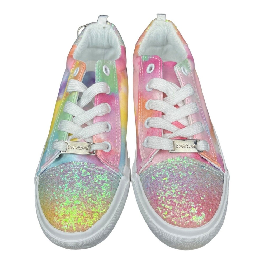 NWT Bebe Glitter Tie Dye Sneaker Girls Size 2